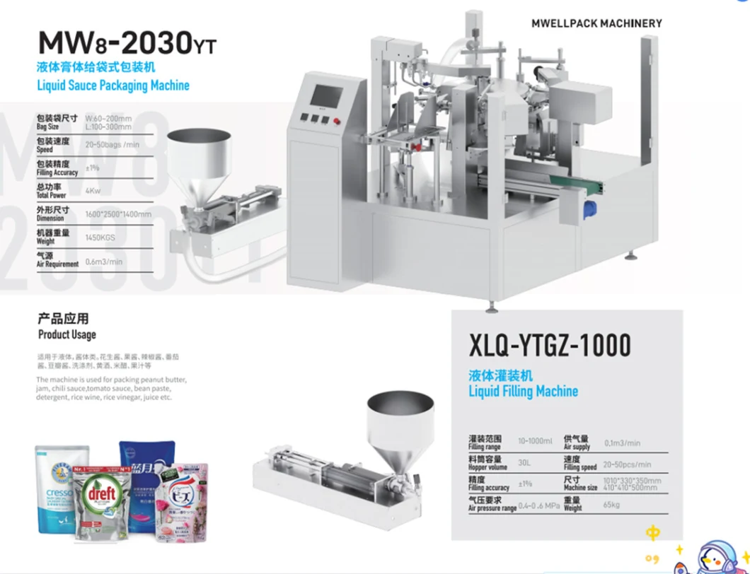 Automatic Quadrilateral Sealing Measuring Cup Back Sealing Flow Wrap Small Filling Packaging Ab Bag Vertical Pouch Packing Machine Manufacturer for Sale