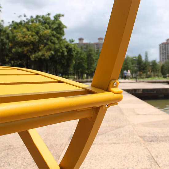 Jardim moderno quintal mobiliário de lazer pátio ao ar livre metal jantar dobrável cadeira de jardim